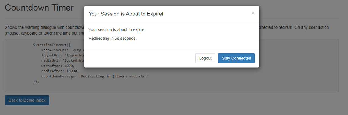 Bootstrap Session Timeout Example In Laravel