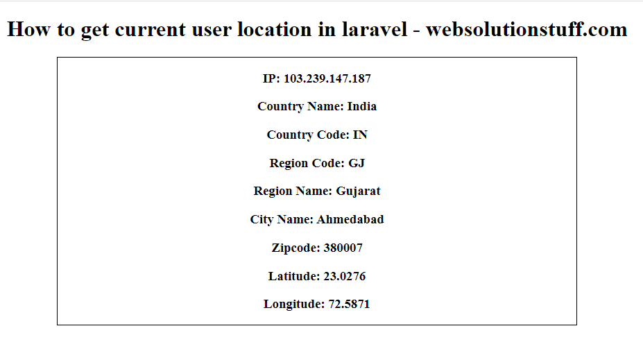 How To Get Current User Location In Laravel
